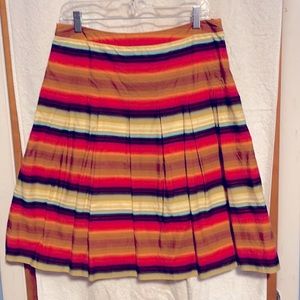 Talbots skirt! Size 12, multi color, pleated, fully lined